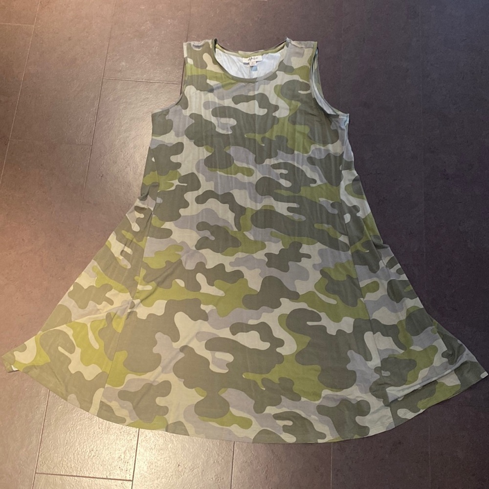 Style and Co camo tank dress XL